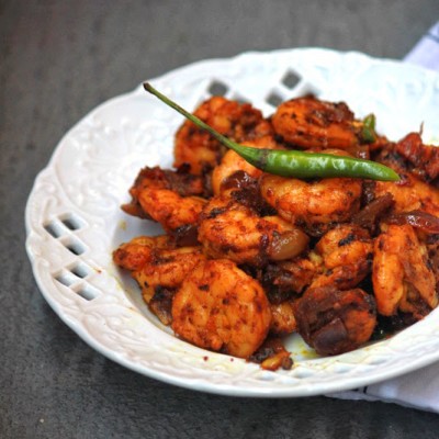 Prawns Roast Kerala Style-chemmeen-Konju Varattiyathu|kothiyavunu.com