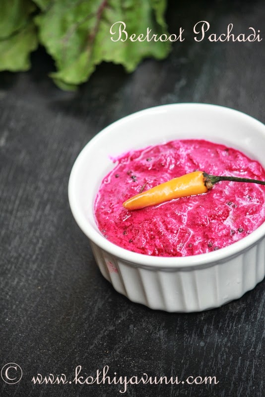 Beetroot Pachadi|kothiyavunu.com