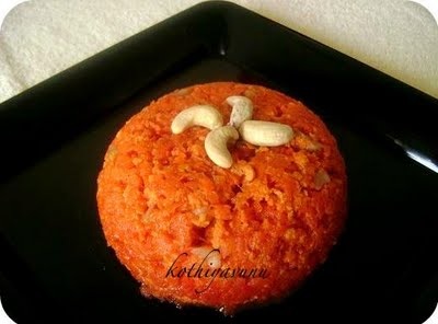 Microwave Carrot Halwa