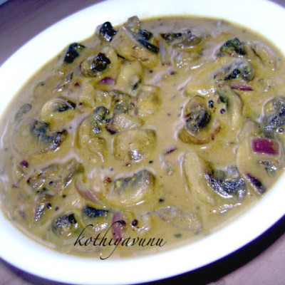 Koon Thengapal Curry /Mushroom Coconut Milk Gravy