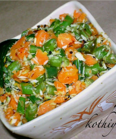 carrot beans thoran