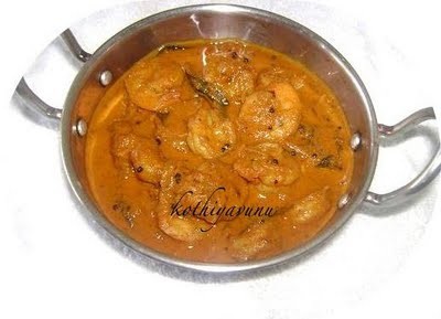 Chemmeen Thenga pal Curry -Kerala Prawns Curry