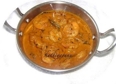 Chemmeen Thenga pal Curry -Kerala Prawns Curry