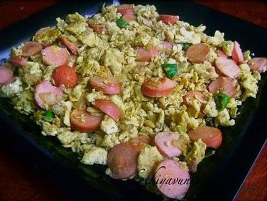 Egg Scrambled Sausage Stir Fry