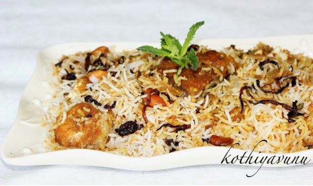 Meen Biryani Recipe Fish