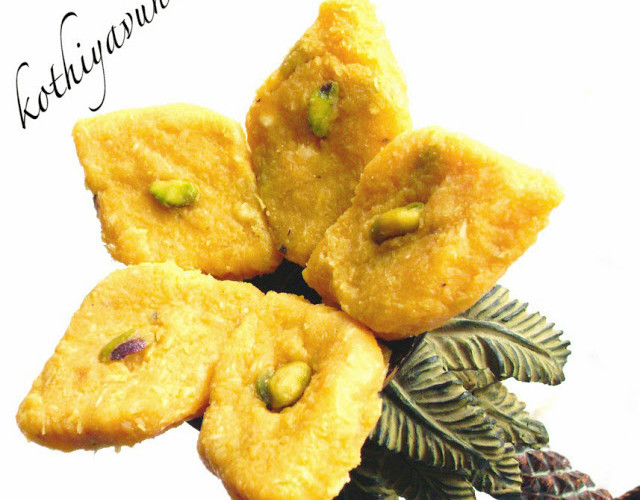 Mango Coconut Burfi|kothiyavunu.com