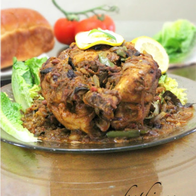 Kozhi Nirachathu /Stuffed Chicken with Gravy – Kerala Style