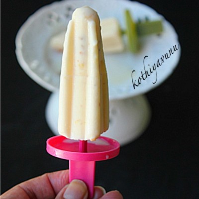 Kesar Pista Malai Kulfi /Saffron Pistachio Ice Cream  -Traditional Ice Cream of India