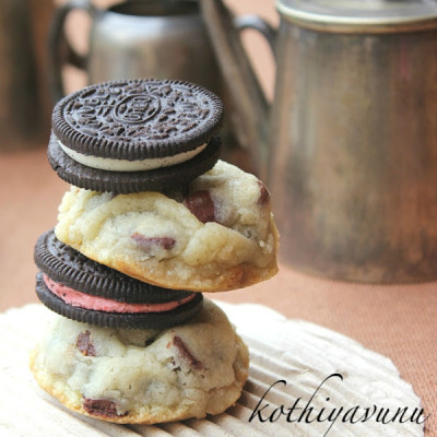 Oreo Stuffed Chocolate Chip Cookies Recipe