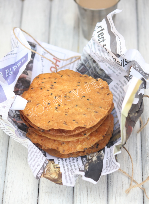 Pappada Vada -Pappad Fritters |kothiyavunu.com