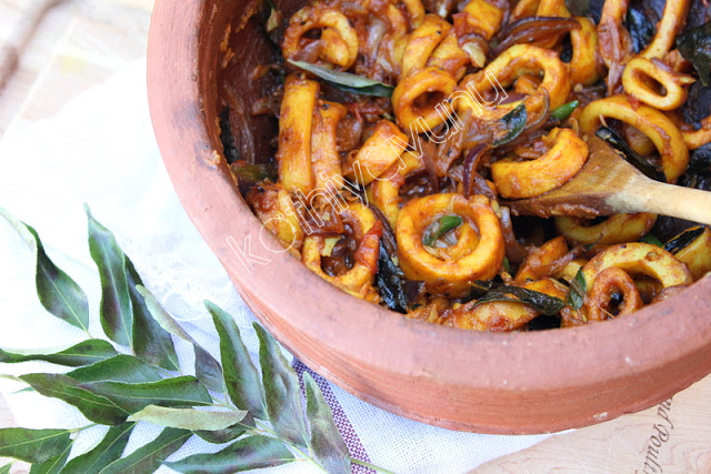 Kerala Spicy Squid Roast -Nadan Koonthal-Kanava Roast Kerala Spicy Squid Roast -Nadan Koonthal-Kanava Roast |kothiyavunu.com