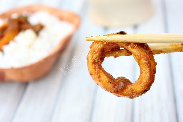 Kerala Spicy Squid Roast -Nadan Koonthal-Kanava Roast |kothiyavunu.com