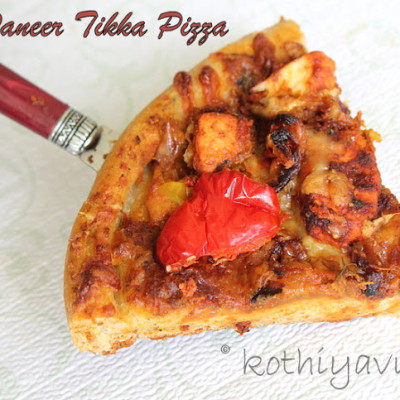 Whole Wheat Paneer Tikka Pizza Recipe