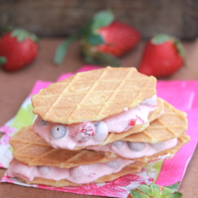 Max & Ruby’s Frozen Berry Waffle Cookie Sandwiches Recipe