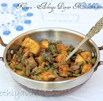 Kaya Achinga Payar Mezhukkupuratti -Long Beans-Raw Banana Stir Fry |kothiyavunu.com