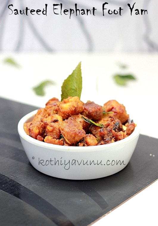 Chena Mezhukkupuratti (aka) Upperi Recipe - Sauteed Elephant Foot Yam ...