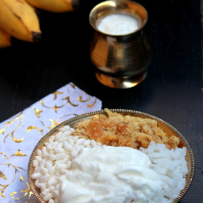 Jolpan – Assamese Breakfast Recipe – Chira Mudhi Doi Goor Jolpan