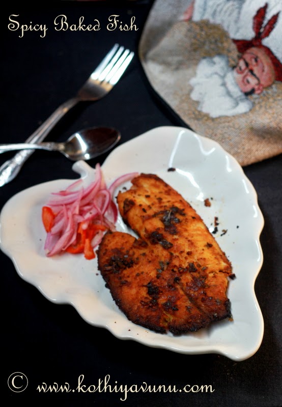 Spicy Baked Fish -Kerala Style | Baked Fish with Indian Spices |kothiyavunu.com