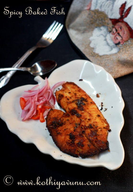 Spicy Baked Fish -Kerala Style | Baked Fish with Indian Spices Spicy Baked Fish -Kerala Style | Baked Fish with Indian Spices |kothiyavunu.com
