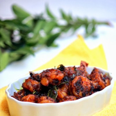 Kerala Style Prawns-Shrimp Roast|Nadan Chemmeen Varuthathu