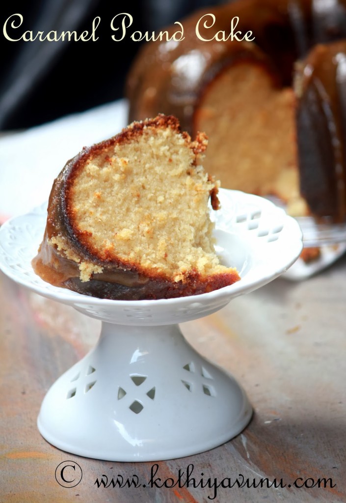 Caramel Pound Cake with Caramel Icing |kothiyavunu.com