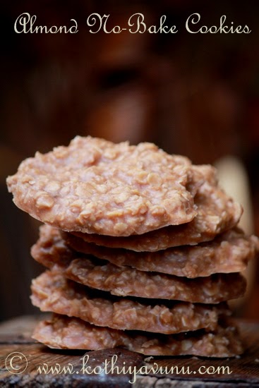 Almond No-Bake Cookies - Vegan Recipe Almond No-Bake Cookies - Vegan Recipe |kothiyavunu.com