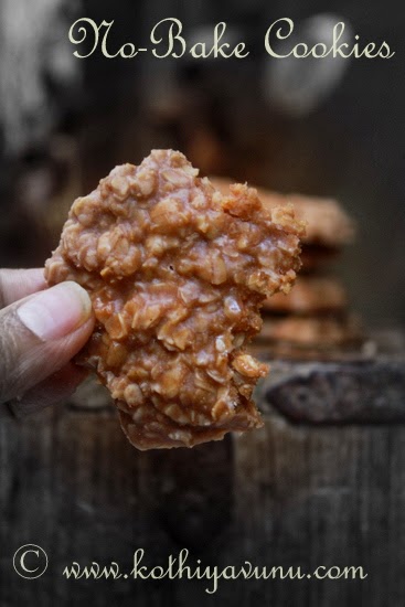 Almond No-Bake Cookies |kothiyavunu.com