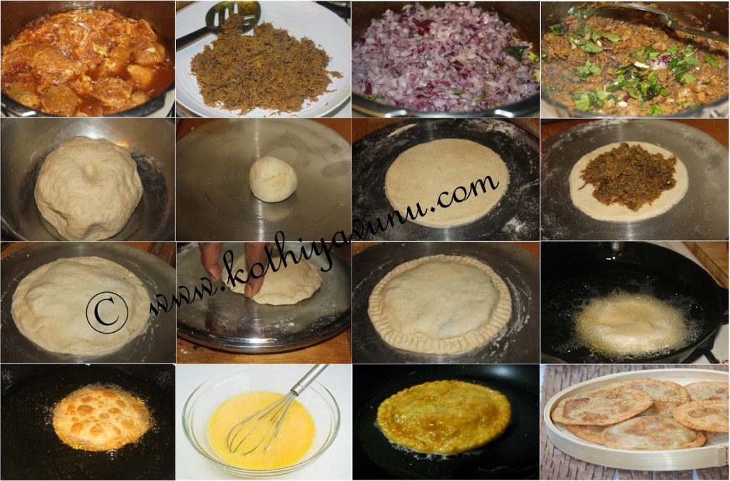 Erachi-Irachi Pathiri-Pathil -Meat Stuffed Fried Roti |kothiyavunu.com