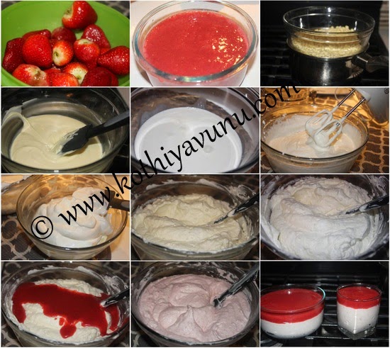 Eggless Strawberry White Chocolate Mousse |kothiyavunu.com