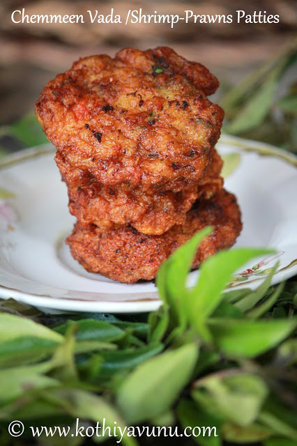 Chemmeen-Prawns Vada - Kerala Shrimp Cutlet