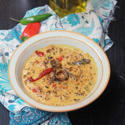 Pavakka Paal Curry-Bitter gourd in Coconut Milk