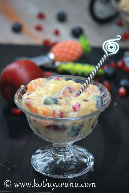 Fruit Custard Salad - Custard Fruit Salad Fruit Custard-Custard Fuit Salad |kothiyavunu,com