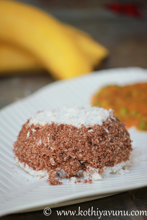 Ragi Puttu -Kerala Ragi-Finger Millet Puttu|kothiyavunu.com