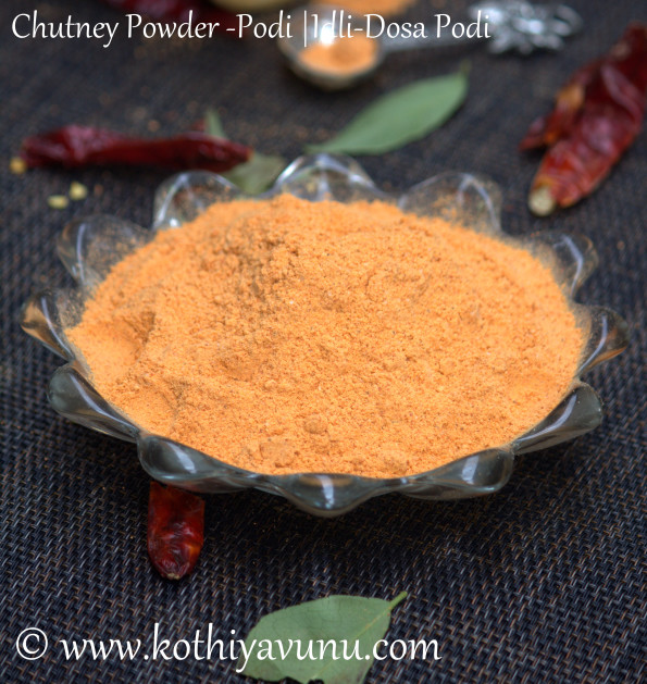 Idli-Dosa Podi -Chutney Powder |kothiyavunu.com