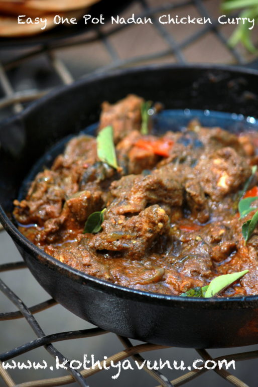 One Pot Nadan Chicken Curry-Easy Kerala Chicken Curry|kothiyavunu.com