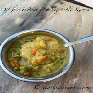 Oil free Vegetable Kuram-Instant Pot |Kothiyavunu.com